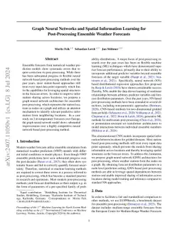 Graph Neural Networks and Spatial Information Learning for
  Post-Processing Ensemble Weather Forecasts