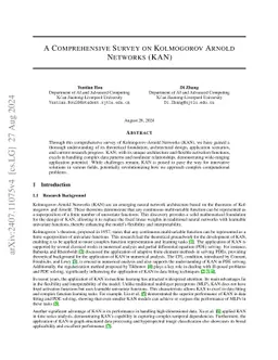 A Comprehensive Survey on Kolmogorov Arnold Networks (KAN)