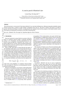 A concise proof of Benford's law