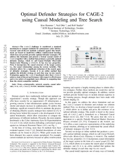 Optimal Defender Strategies for CAGE-2 using Causal Modeling and Tree
  Search