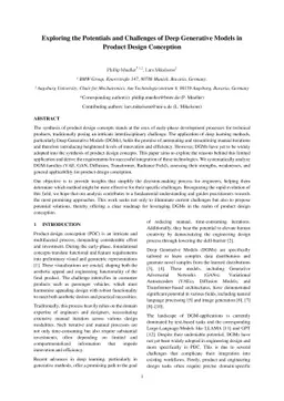 Exploring the Potentials and Challenges of Deep Generative Models in Product Design Conception