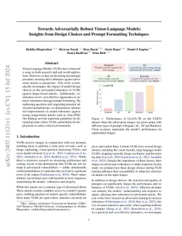Towards Adversarially Robust Vision-Language Models: Insights from
  Design Choices and Prompt Formatting Techniques