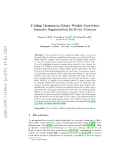 Finding Meaning in Points: Weakly Supervised Semantic Segmentation for
  Event Cameras