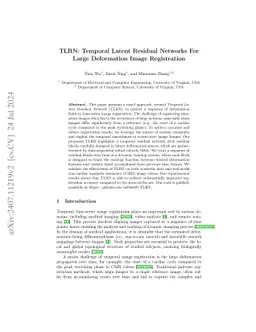 TLRN: Temporal Latent Residual Networks For Large Deformation Image Registration