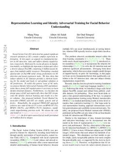 Representation Learning and Identity Adversarial Training for Facial Behavior Understanding