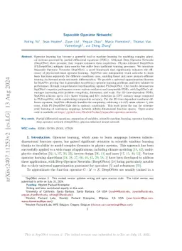 Separable Operator Networks
