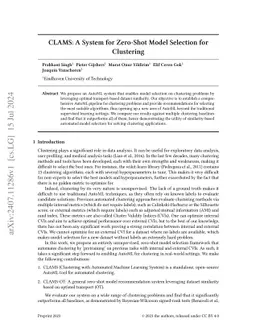 CLAMS: A System for Zero-Shot Model Selection for Clustering