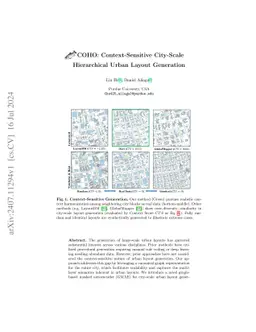 COHO: Context-Sensitive City-Scale Hierarchical Urban Layout Generation