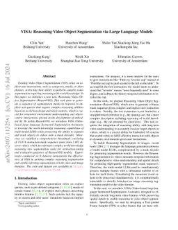 VISA: Reasoning Video Object Segmentation via Large Language Models