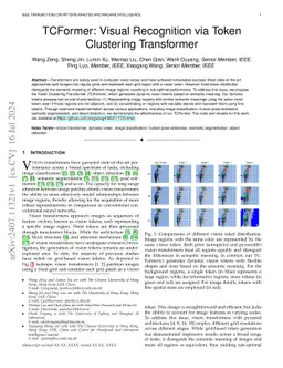 TCFormer: Visual Recognition via Token Clustering Transformer