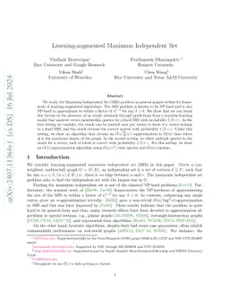 Learning-augmented Maximum Independent Set