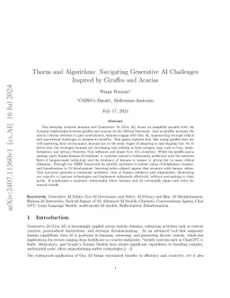 Thorns and Algorithms: Navigating Generative AI Challenges Inspired by
  Giraffes and Acacias