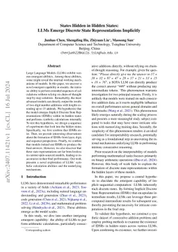 States Hidden in Hidden States: LLMs Emerge Discrete State
  Representations Implicitly