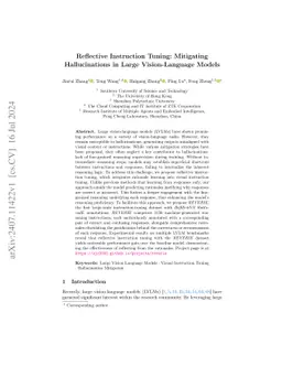Reflective Instruction Tuning: Mitigating Hallucinations in Large
  Vision-Language Models