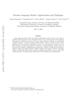 Genomic Language Models: Opportunities and Challenges