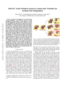 APriCoT: Action Primitives based on Contact-state Transition for In-Hand
  Tool Manipulation