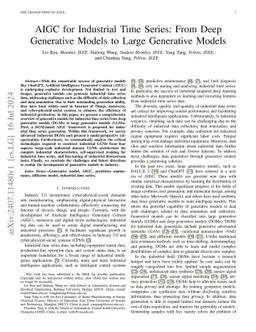 AIGC for Industrial Time Series: From Deep Generative Models to Large Generative Models