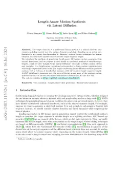 Length-Aware Motion Synthesis via Latent Diffusion
