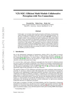 V2X-M2C: Efficient Multi-Module Collaborative Perception with Two
  Connections