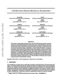 A PLMs based protein retrieval framework