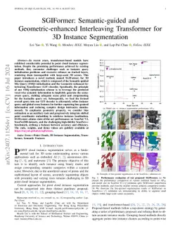 SGIFormer: Semantic-guided and Geometric-enhanced Interleaving
  Transformer for 3D Instance Segmentation