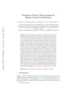 Progressive Pretext Task Learning for Human Trajectory Prediction