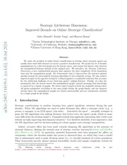 Strategic Littlestone Dimension: Improved Bounds on Online Strategic
  Classification