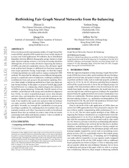 Rethinking Fair Graph Neural Networks from Re-balancing