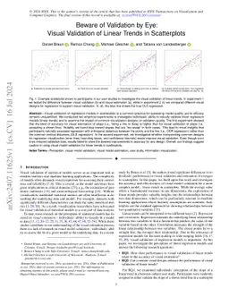 Beware of Validation by Eye: Visual Validation of Linear Trends in
  Scatterplots