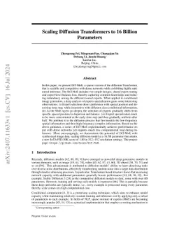 Scaling Diffusion Transformers to 16 Billion Parameters