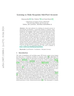 Learning to Make Keypoints Sub-Pixel Accurate