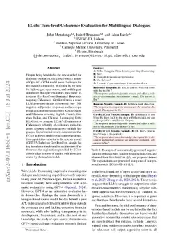 ECoh: Turn-level Coherence Evaluation for Multilingual Dialogues