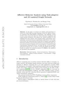 Affective Behavior Analysis using Task-adaptive and AU-assisted Graph
  Network