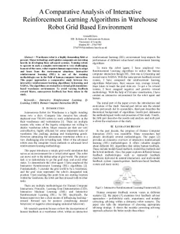 A Comparative Analysis of Interactive Reinforcement Learning Algorithms
  in Warehouse Robot Grid Based Environment