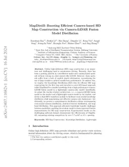 MapDistill: Boosting Efficient Camera-based HD Map Construction via
  Camera-LiDAR Fusion Model Distillation