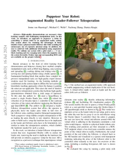 Puppeteer Your Robot: Augmented Reality Leader-Follower Teleoperation