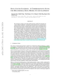 Data-Juicer Sandbox: A Feedback-Driven Suite for Multimodal Data-Model Co-development