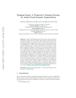 Stepping Stones: A Progressive Training Strategy for Audio-Visual
  Semantic Segmentation