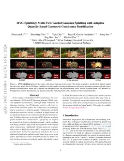 MVG-Splatting: Multi-View Guided Gaussian Splatting with Adaptive
  Quantile-Based Geometric Consistency Densification