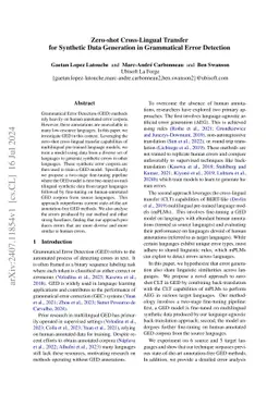 Zero-shot Cross-Lingual Transfer for Synthetic Data Generation in
  Grammatical Error Detection