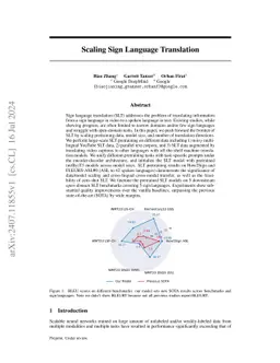 Scaling Sign Language Translation