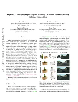 DepGAN: Leveraging Depth Maps for Handling Occlusions and Transparency
  in Image Composition