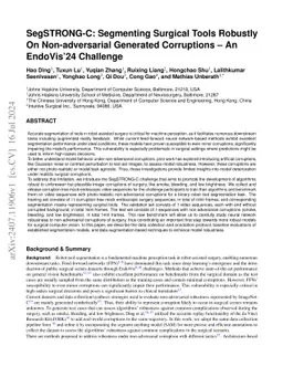 SegSTRONG-C: Segmenting Surgical Tools Robustly On Non-adversarial Generated Corruptions -- An EndoVis'24 Challenge