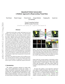 Quantised Global Autoencoder: A Holistic Approach to Representing Visual
  Data