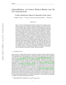 UrbanWorld: An Urban World Model for 3D City Generation