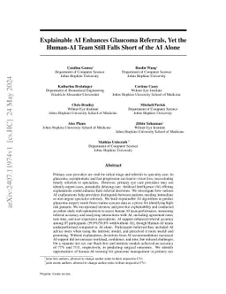 Explainable AI Enhances Glaucoma Referrals, Yet the Human-AI Team Still
  Falls Short of the AI Alone