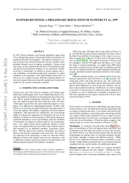 Flowers Revisited: A Preliminary Replication of Flowers et al. 1997