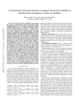 A Graph-based Adversarial Imitation Learning Framework for Reliable &
  Realtime Fleet Scheduling in Urban Air Mobility