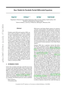 Base Models for Parabolic Partial Differential Equations