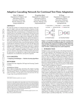 Adaptive Cascading Network for Continual Test-Time Adaptation